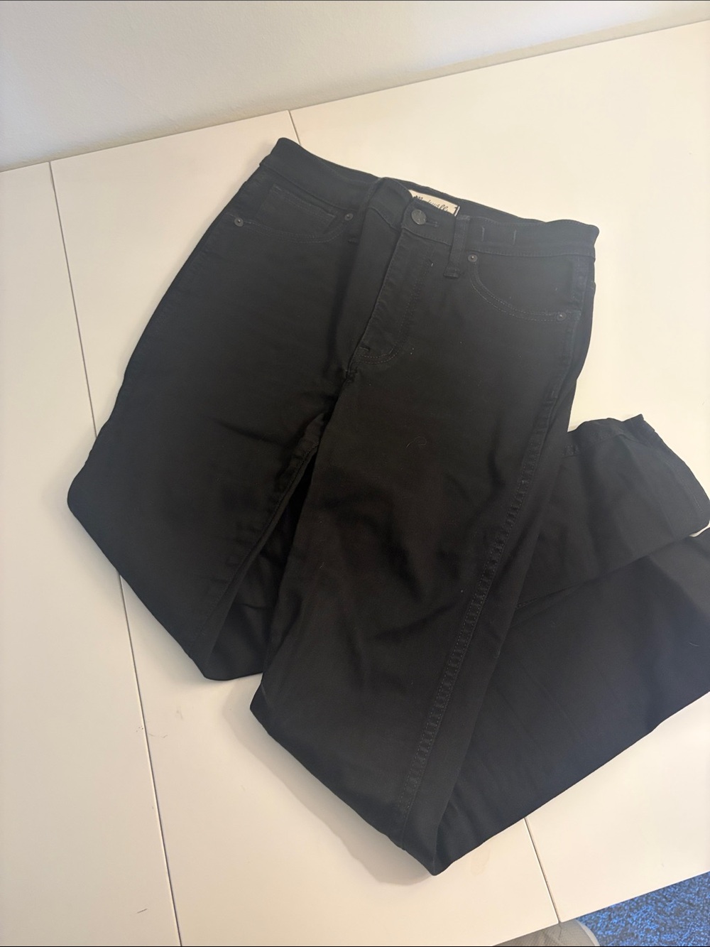 Madewell Black 10 Inch High Rise Skinny Jeans